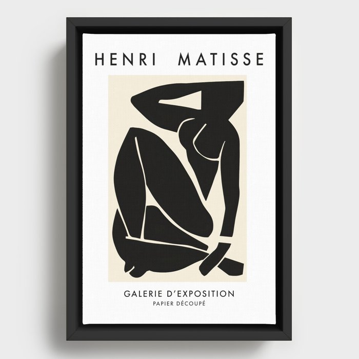 Henri Matisse Trois Noir  Framed Canvas