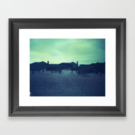 Beach house Framed Art Print