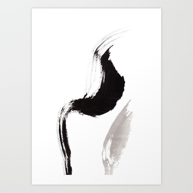Live Your Color No 92 Black White Modern Minimal Black And White