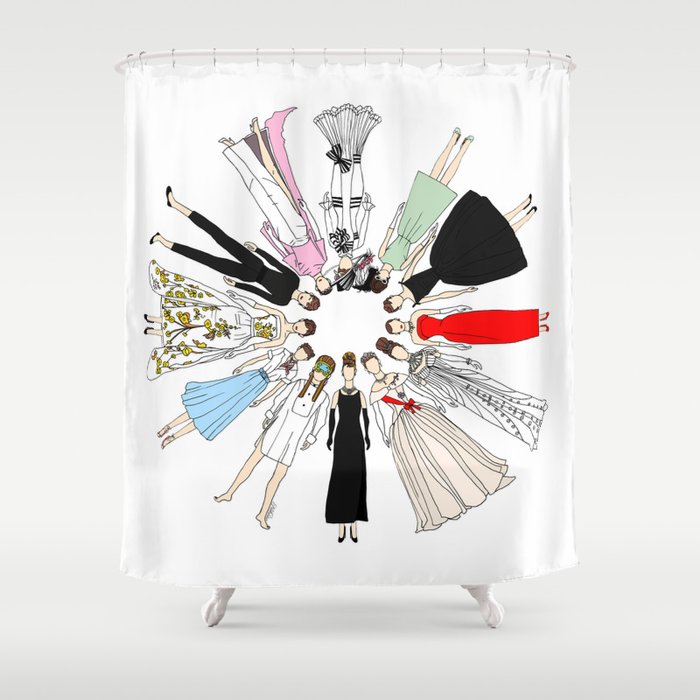 Audrey Circle Fashion Shower Curtain By, Fashion Shower Curtains