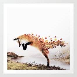 Autumn Fox Art Print