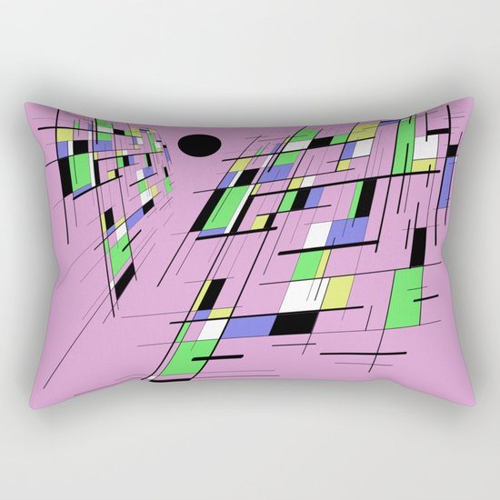 Bad perspective - Abstract, vector, geometric, 3D style artwork Rectangular Pillow