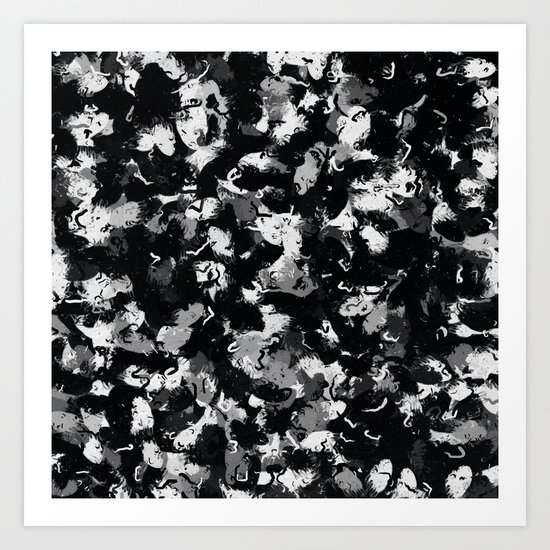 Shades of Gray and Black Oils #1979 Art Print