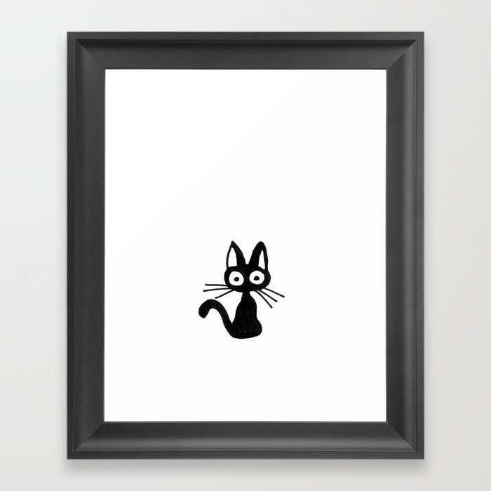 Jiji Black Cat Cartoon Kiki S Delivery Service Framed Art