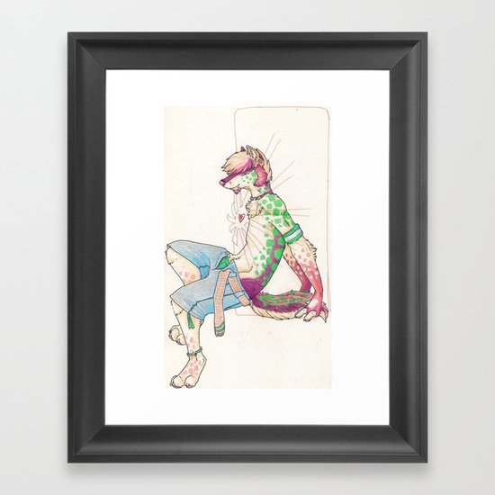 heart shine Framed Art Print