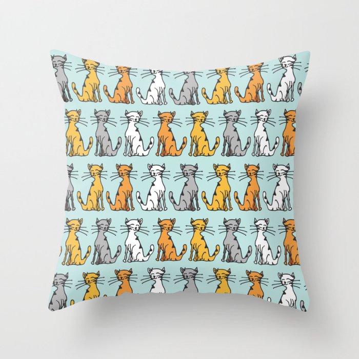 Cute cats by Maria Throw Pillow