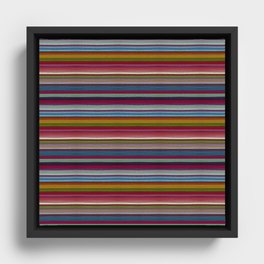 Colorful stripes Framed Canvas