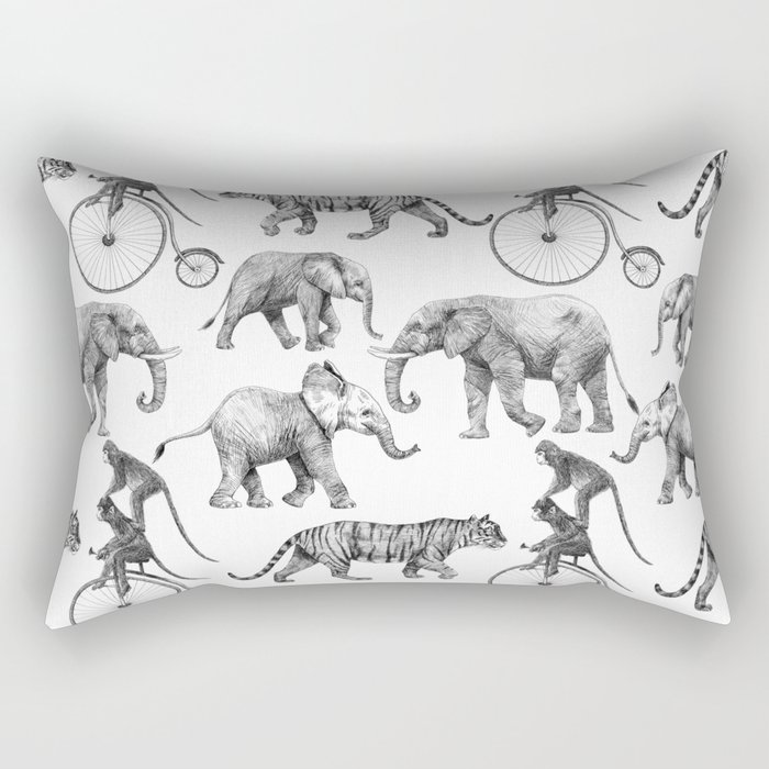 Whimsical Vintage Safari Circus Rectangular Pillow
