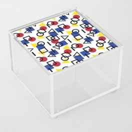 Colorful Geometric Bauhaus Pattern  Acrylic Box