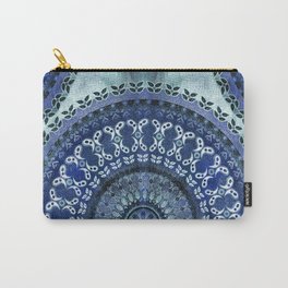 Vintage Blue Wash Mandala Carry-All Pouch