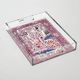 Esfahan Central Persian Silk Rug Print Acrylic Tray