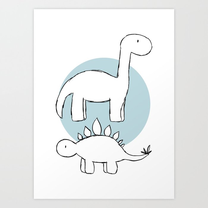 Dinosaur Duo 02 Art Print