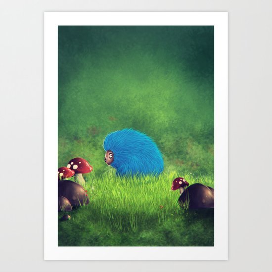Blue Pet! Art Print