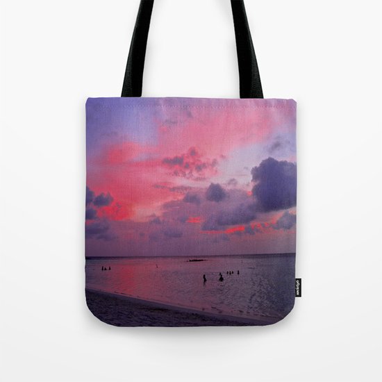 Swimming Towards Sundown Tote Bag