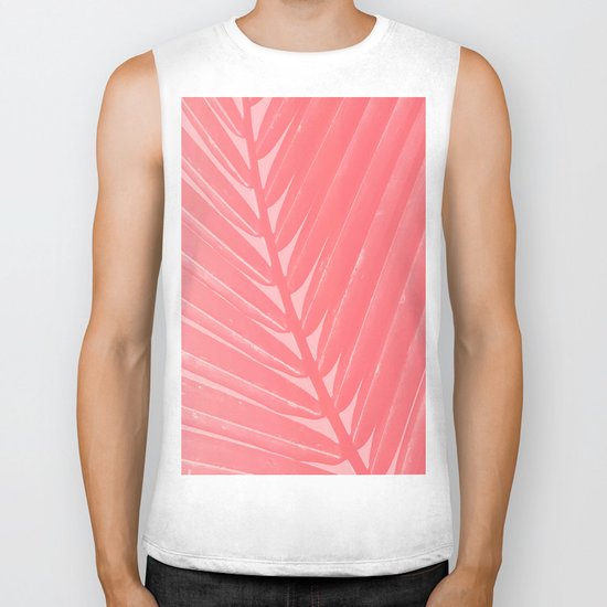 Hot Pink Palm Biker Tank