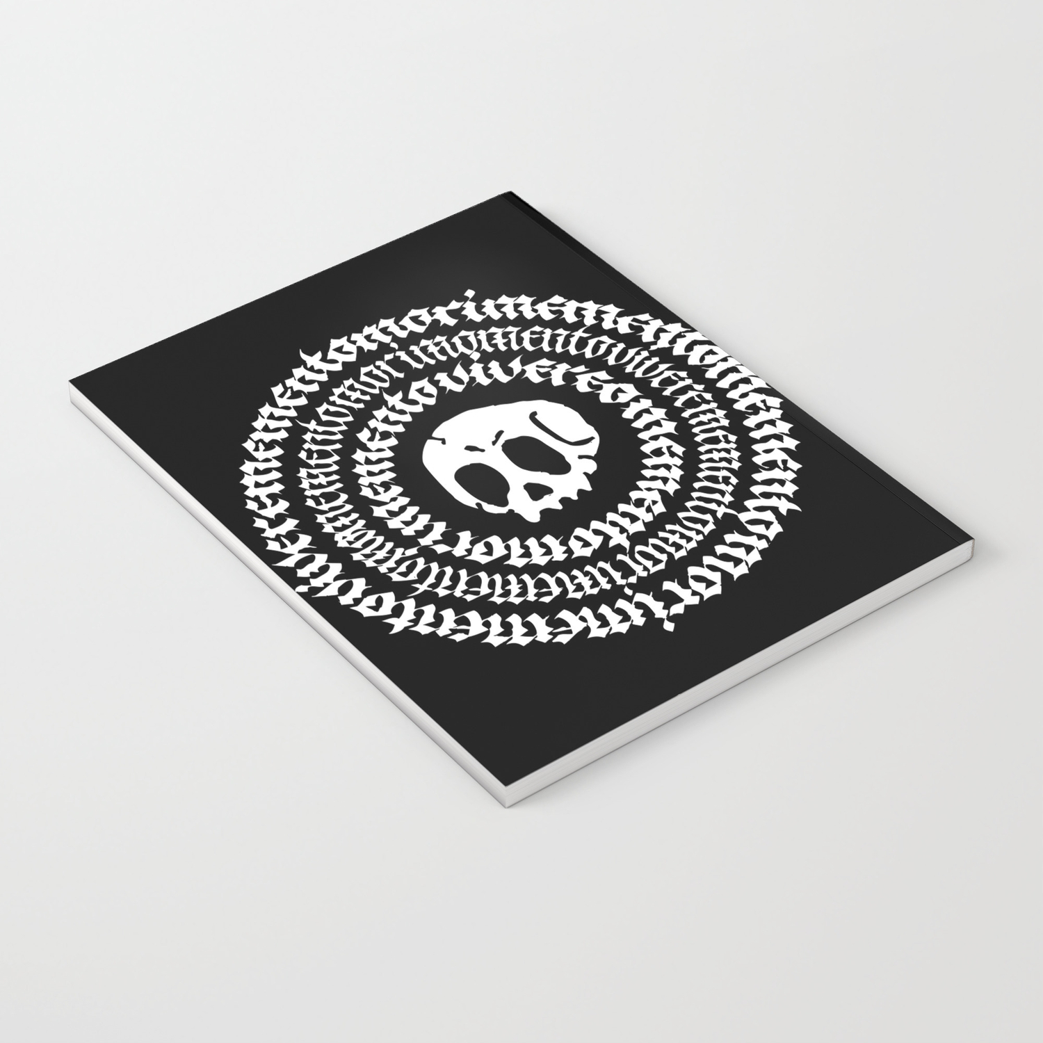Memento Mori Memento Vivere Black Notebook By Designbyjx Society6
