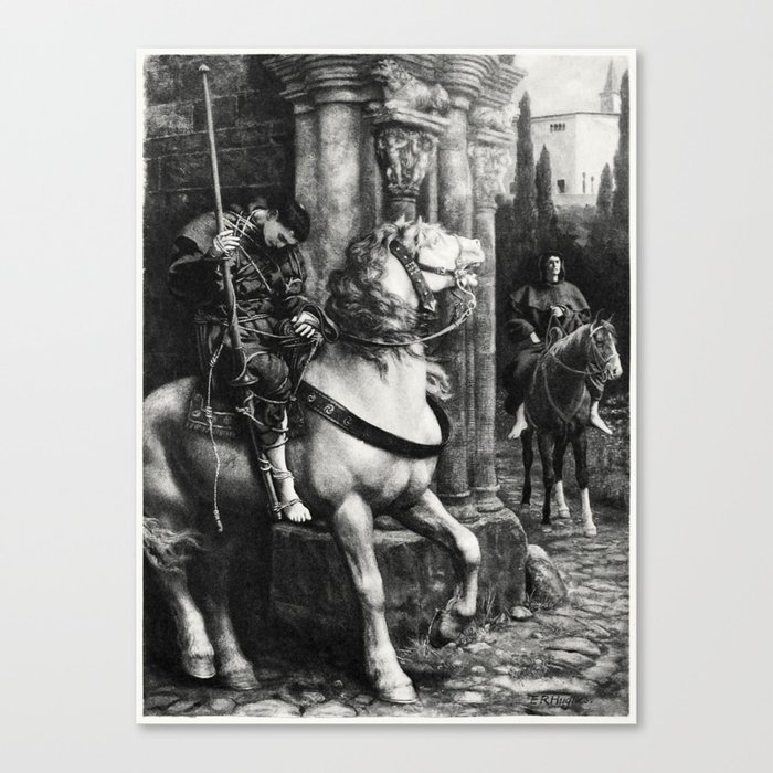 The dead rider - Edward Robert Hughes  Canvas Print