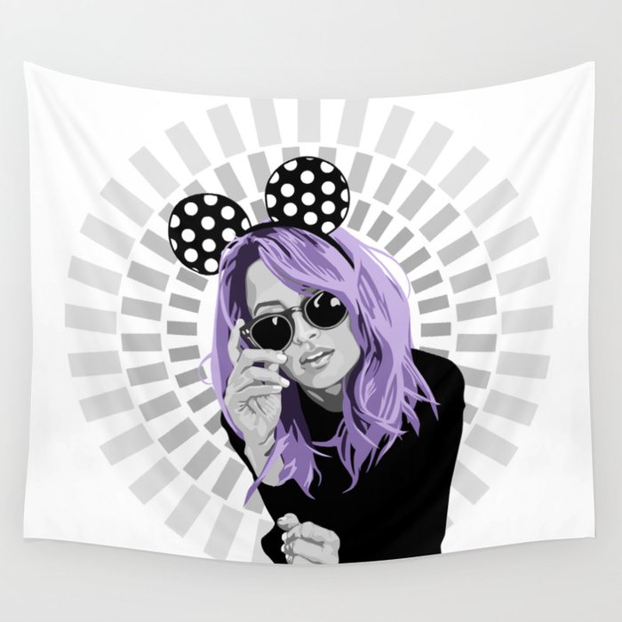 Nicole Richie Purple Hair Wall Tapestry By Monstermalcolm Society6