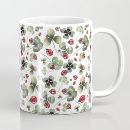 Lucky Ladybugs and Clovers Pattern Mug