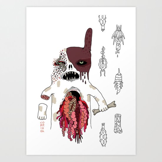 Zombie Dog Art Print