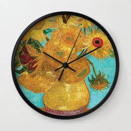 Sunflower, Vincent Van Gogh, Vintage Wall Clock