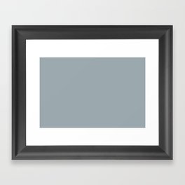 Solid Color Glaucous Blue Framed Art Print