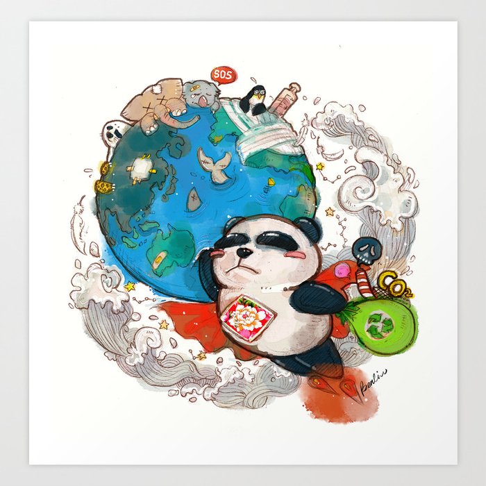 Super Benda - Earth Day Art Print