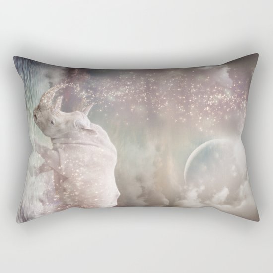 The Most Beautiful Have Known Defeat, Suffering, Struggle... (Rhino Dreams) Rectangular Pillow