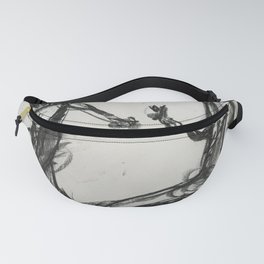 Two figures in Charcoal Fanny Pack