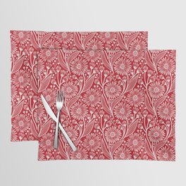 Holly Berry Red Coneflowers Placemat