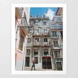 Colorful streets in Lissabon Art Print | Architecture, Building, Streets, Color, Photo 