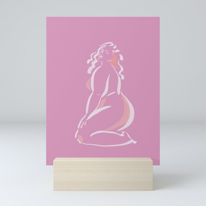 Pink lynely Mini Art Print