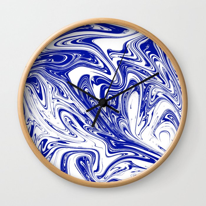 Marble,liquified graphic effect decor Wall Clock