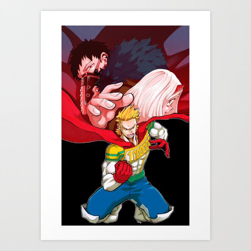 Mirio Vs Overhaul Art Print By Atami Chan Society6 Hope you enjoy and if you want more content like this make sure to. mirio vs overhaul art print by atami chan