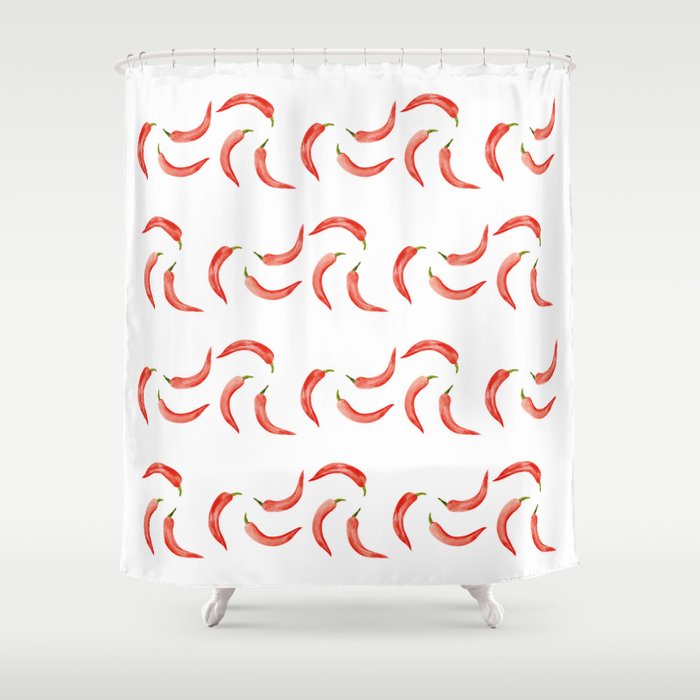 Chili Pattern Shower Curtain