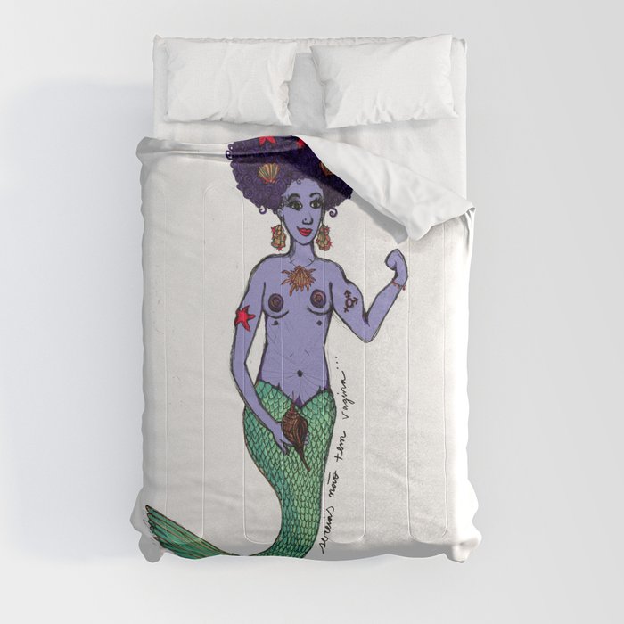 Mermaid's don't have vagina's Comforter