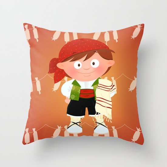 Fallero Throw Pillow