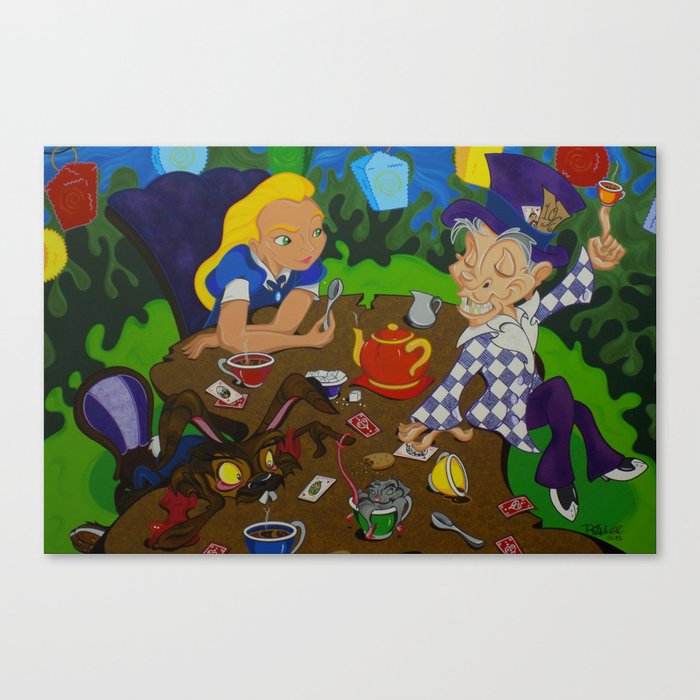 Welcome to the Tea Party, Alice Canvas Print