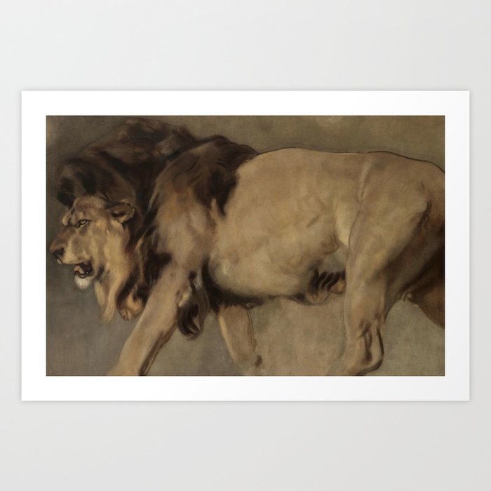 After Sir Edwin Henry Landseer R A 1802 1873 Study Of A Lion Art