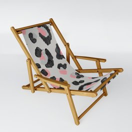 Leopard Print – Pink & Grey Sling Chair