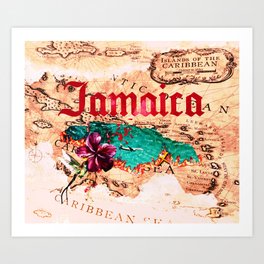 Vintage Jamaica Art Print