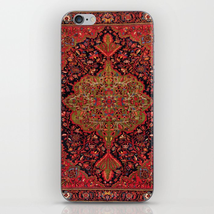 Antique Ferahan Persian Rug, Elegant Colorful Ornate Vintage Kilim Carpet iPhone Skin