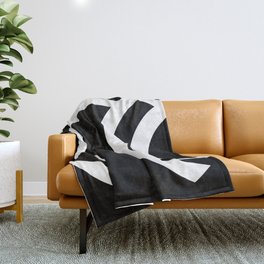 Black and white minimal scandinavian Throw Blanket