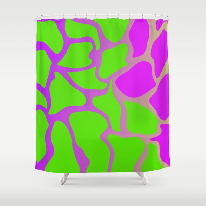 Green and Purple Gradient Shower Curtain