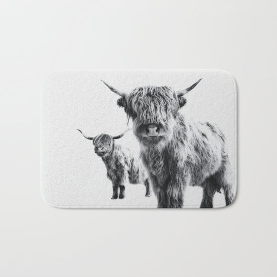 LULU & SARA - Scottish Highland Cows Bath Mat