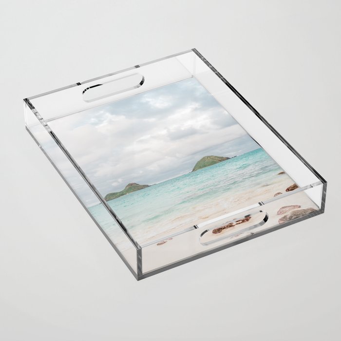 The Mokes at Lanikai Beach Acrylic Tray