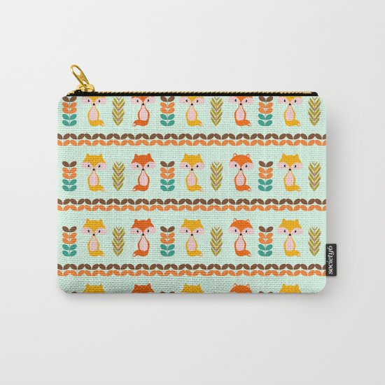 Foxes, grains and leaves Carry-All Pouch