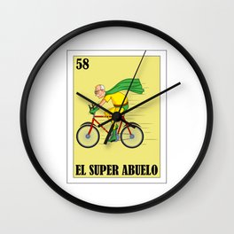 Diseño de Abuelo Ciclista - Mexican Lottery El Super Abuelo Wall Clock
