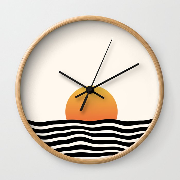 Modern Sunset Wall Clock