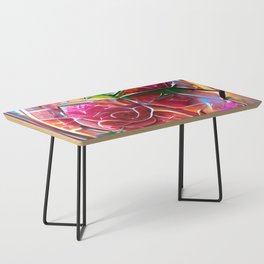 Stained Glass Roses Coffee Table